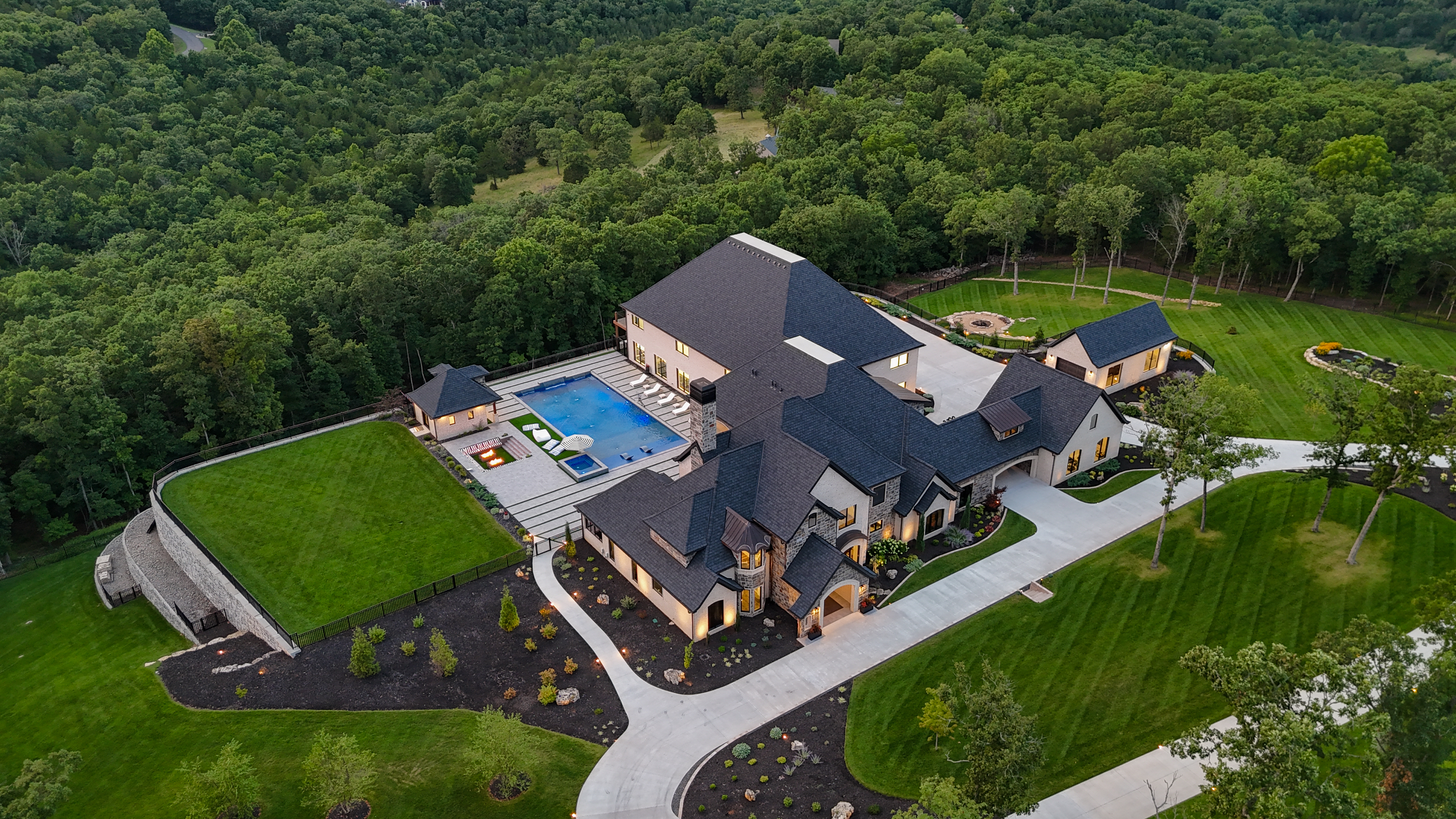 Aerial neighborhood photography